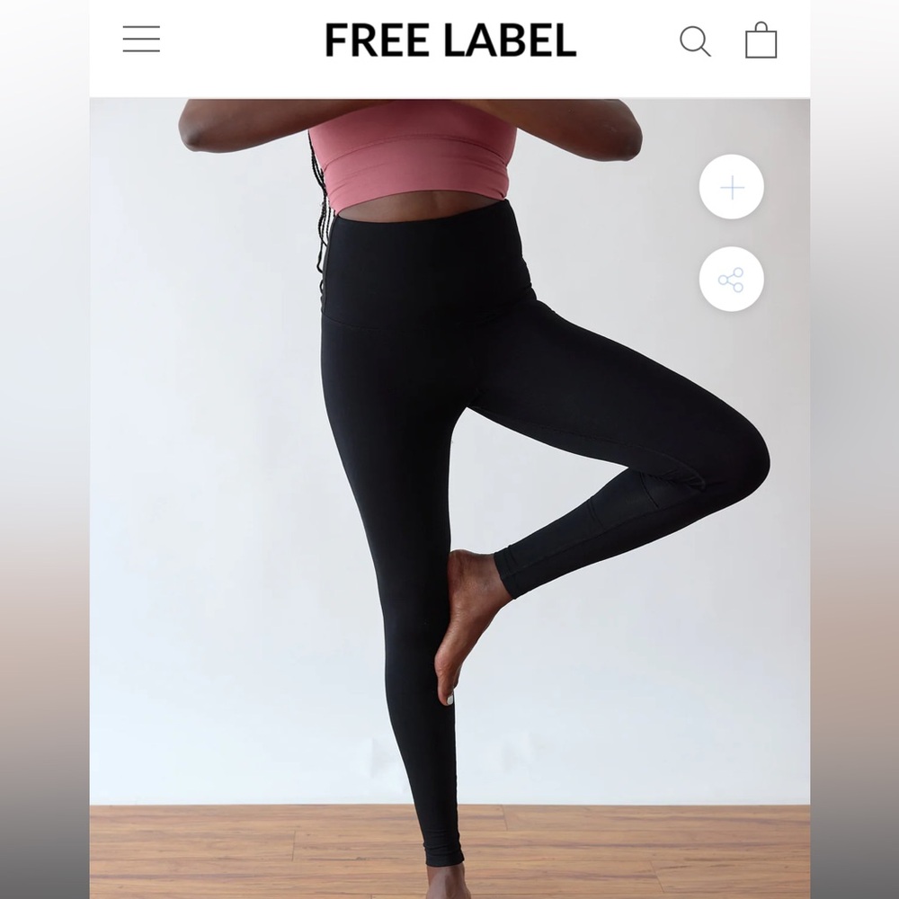 Free Label Black Robson Tights Leggings Size Medium